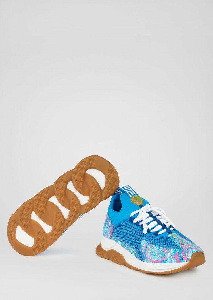 Trampki Męskie Versace Cross Chainer Trainers Niebieskie | 2TS2KET5Y