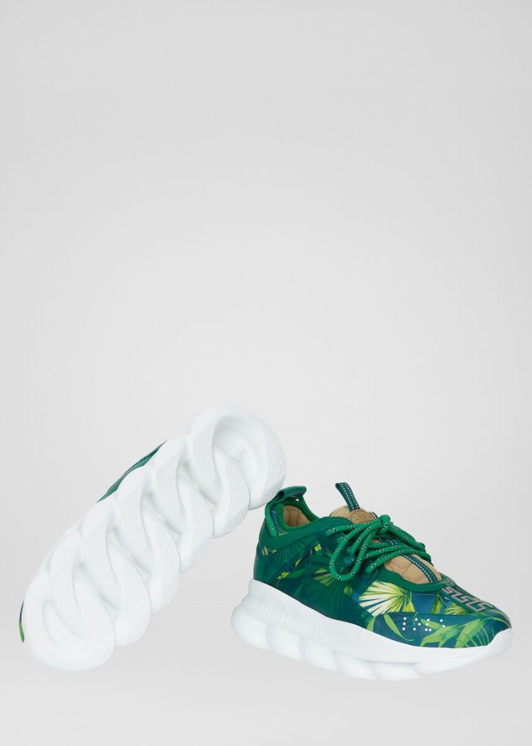 Trampki Męskie Versace Jungle Print Chain Reaction Trainers Kolorowe | P2GSUHS7Y