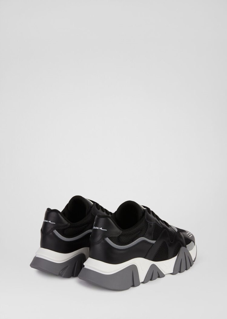 Trampki Męskie Versace Squalo Trainers Czarne | 5S5FDYLLY