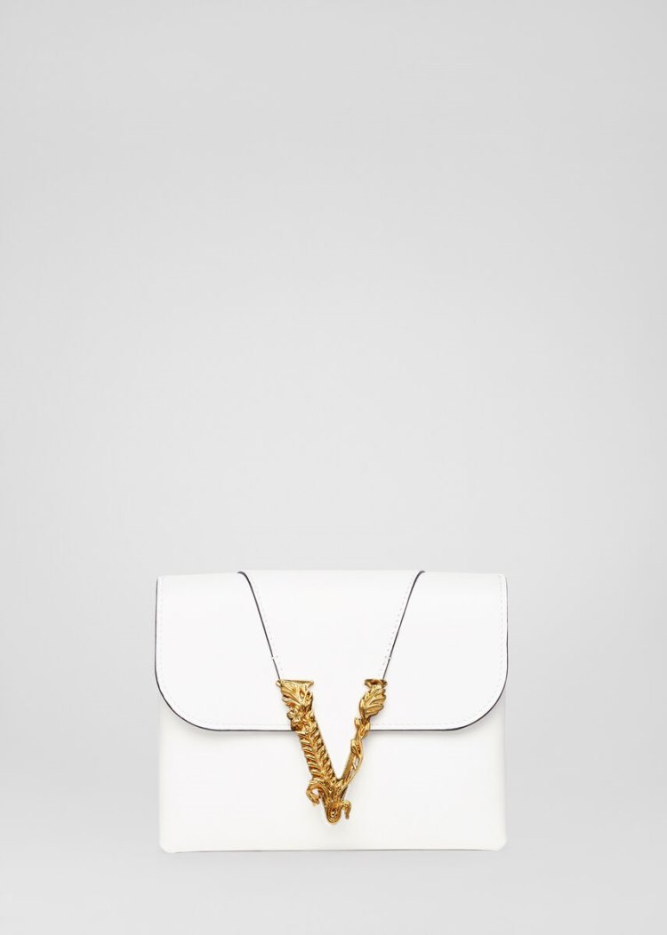 Virtus Bag Damskie Versace Virtus Clutch Białe | POSEXNO9C