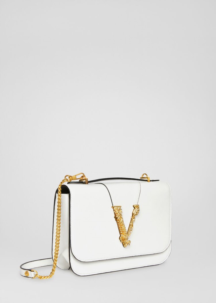 Virtus Bag Damskie Versace Virtus Shoulder Bag Białe | F05CV3O9T