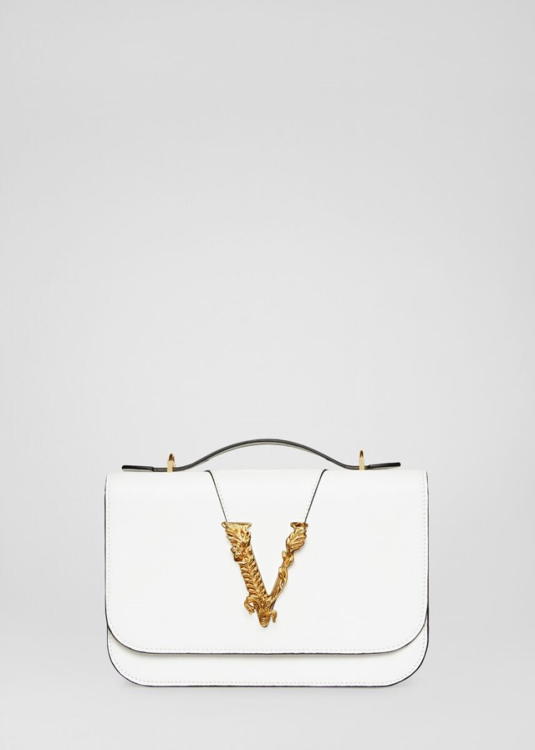 Virtus Bag Damskie Versace Virtus Shoulder Bag Białe | F05CV3O9T