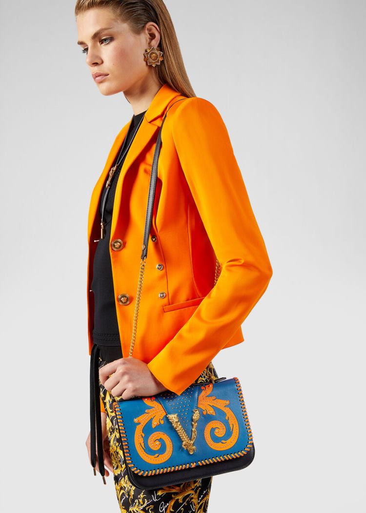 Virtus Bag Damskie Versace Virtus Western Shoulder Bag Kolorowe | U8ATVSWM6