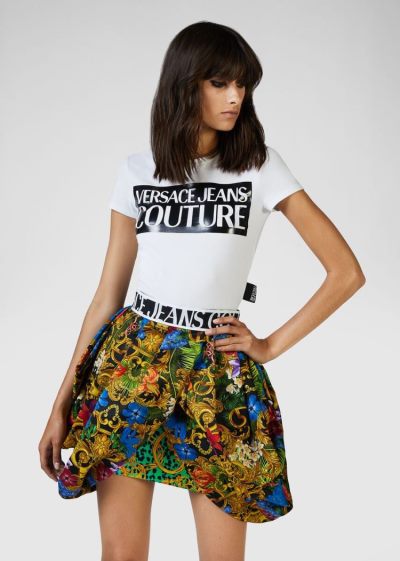 Koszulki Jeans Couture Versace Jeans Couture Logo T Shirt Czarne | GI9N0Y523