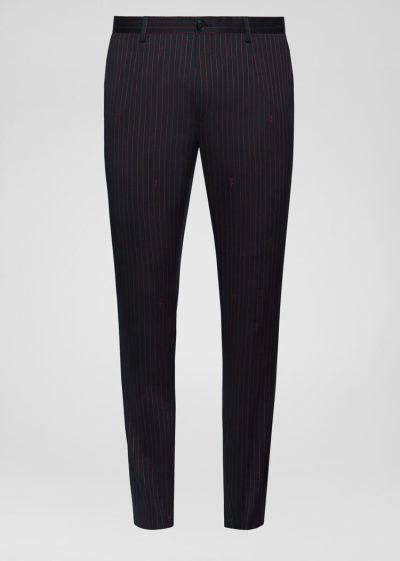 Portki Męskie Versace GV Signature Trousers Niebieskie Czerwone | GRRYSZ0H6